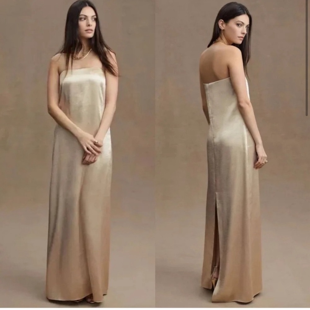 Elegant Gold Formal Evening Gown